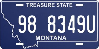 MT license plate 988349U
