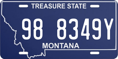 MT license plate 988349Y