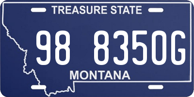 MT license plate 988350G