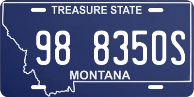 MT license plate 988350S