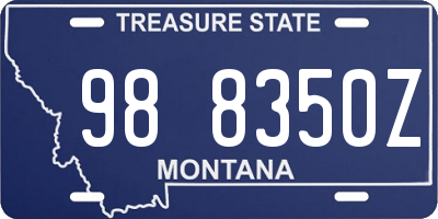 MT license plate 988350Z
