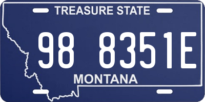 MT license plate 988351E