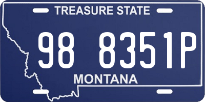 MT license plate 988351P