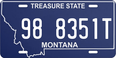MT license plate 988351T