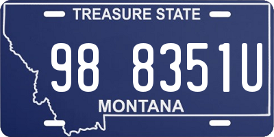 MT license plate 988351U