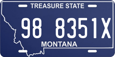 MT license plate 988351X