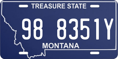 MT license plate 988351Y