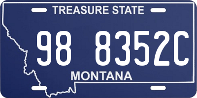 MT license plate 988352C