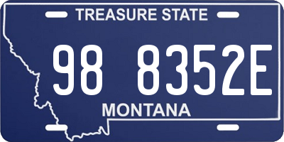 MT license plate 988352E