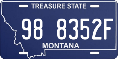 MT license plate 988352F