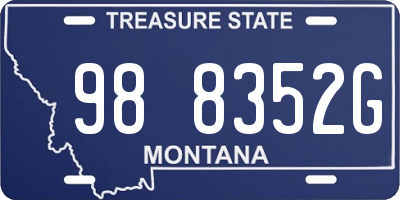 MT license plate 988352G
