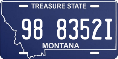 MT license plate 988352I