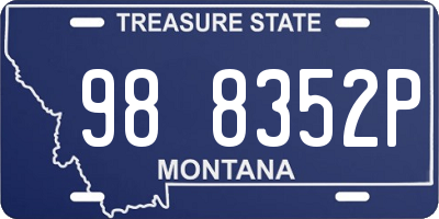 MT license plate 988352P
