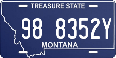 MT license plate 988352Y