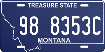 MT license plate 988353C