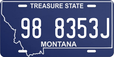 MT license plate 988353J