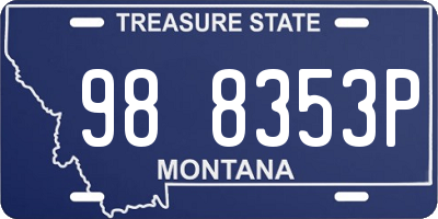 MT license plate 988353P