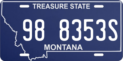 MT license plate 988353S