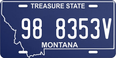 MT license plate 988353V