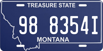 MT license plate 988354I