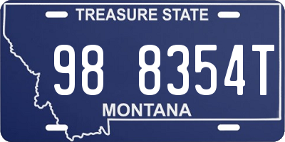 MT license plate 988354T