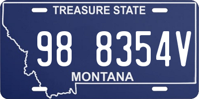 MT license plate 988354V