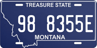 MT license plate 988355E