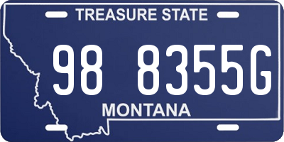 MT license plate 988355G