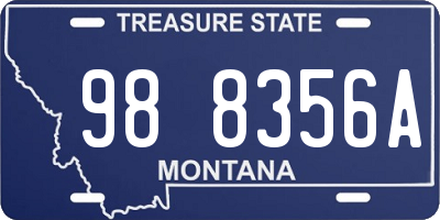 MT license plate 988356A