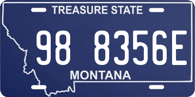 MT license plate 988356E