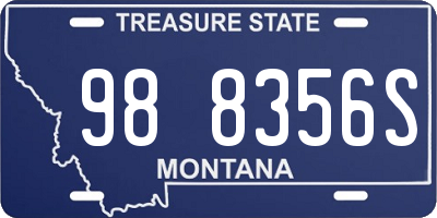 MT license plate 988356S