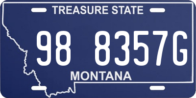MT license plate 988357G