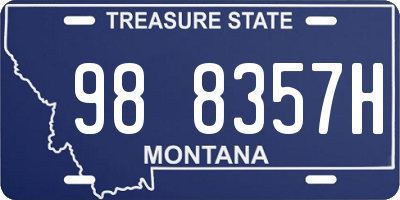 MT license plate 988357H