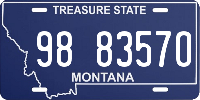 MT license plate 988357O