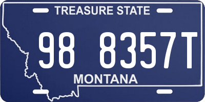 MT license plate 988357T