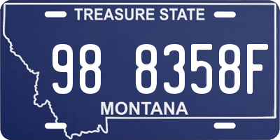 MT license plate 988358F