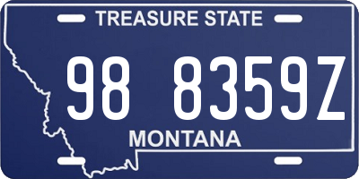 MT license plate 988359Z