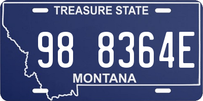 MT license plate 988364E