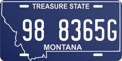 MT license plate 988365G