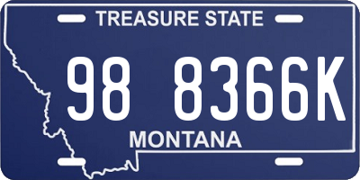 MT license plate 988366K