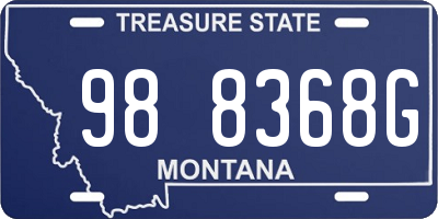 MT license plate 988368G