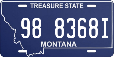 MT license plate 988368I