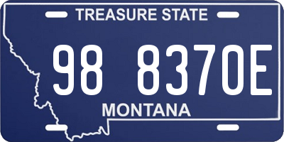 MT license plate 988370E