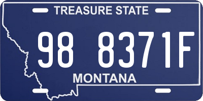 MT license plate 988371F