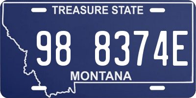 MT license plate 988374E