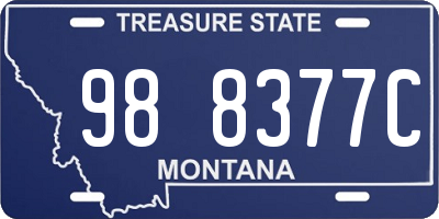 MT license plate 988377C