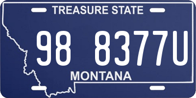 MT license plate 988377U