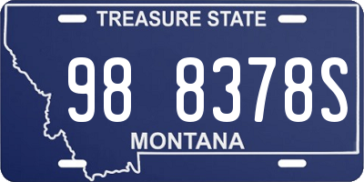 MT license plate 988378S