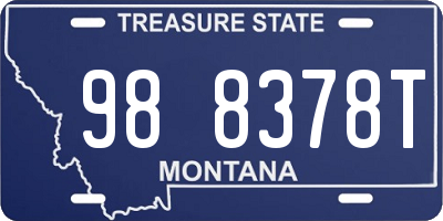 MT license plate 988378T