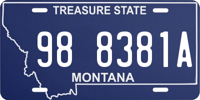 MT license plate 988381A